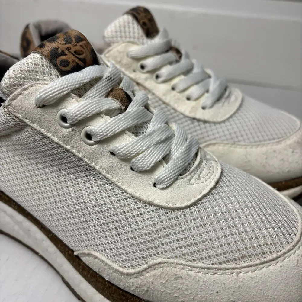 OTBT Flash Platform Sneaker Women's Size 8.5 Style 10137 white and leopard - Picture 9 of 12